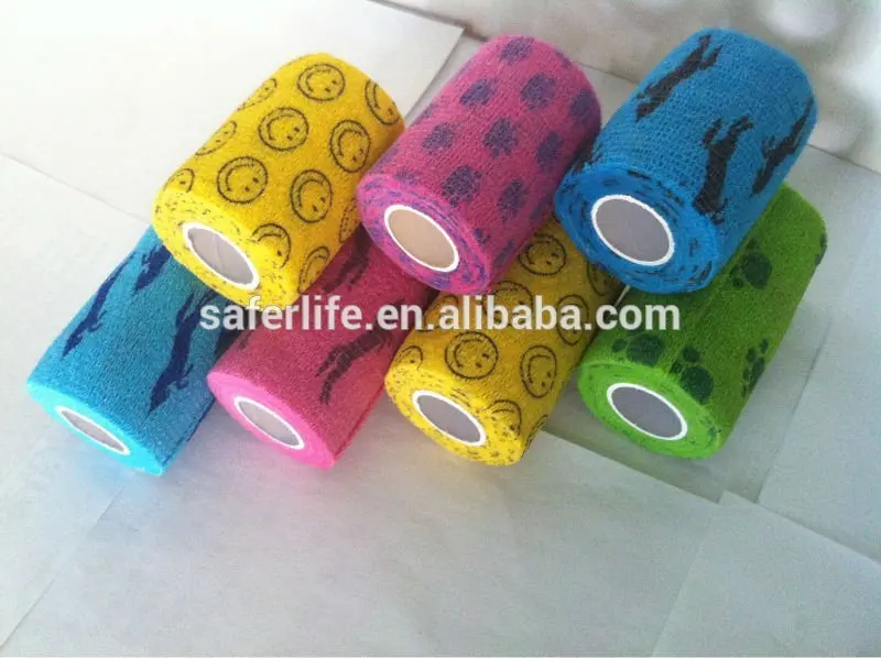 Professional Veterinary Latex Cohesive bandage with CE certificate