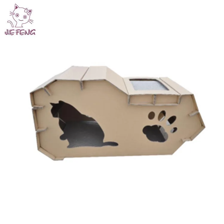 Unique design cat house cardboard indoor cat house