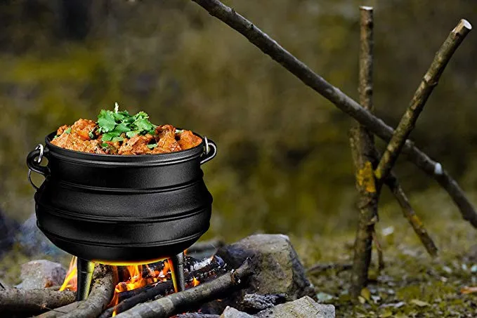 Чугунный металлический большой кулинарный горшок чугунный колпак с тремя ножками