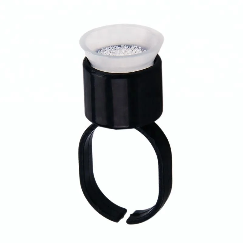 Tattoo Ink Black Cap Ring Pigment Ring Cup With Sponge Tattoo Accessories accessoire de tatoo Supply Clean
