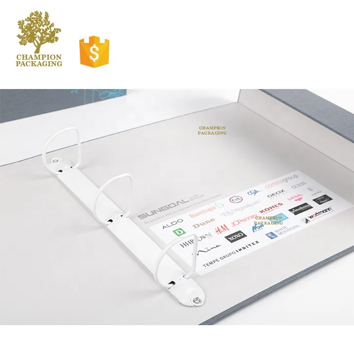 Hot selling office school colorful assured quality OEM metal 3 hole ring binder A4 pu leather file folder cover