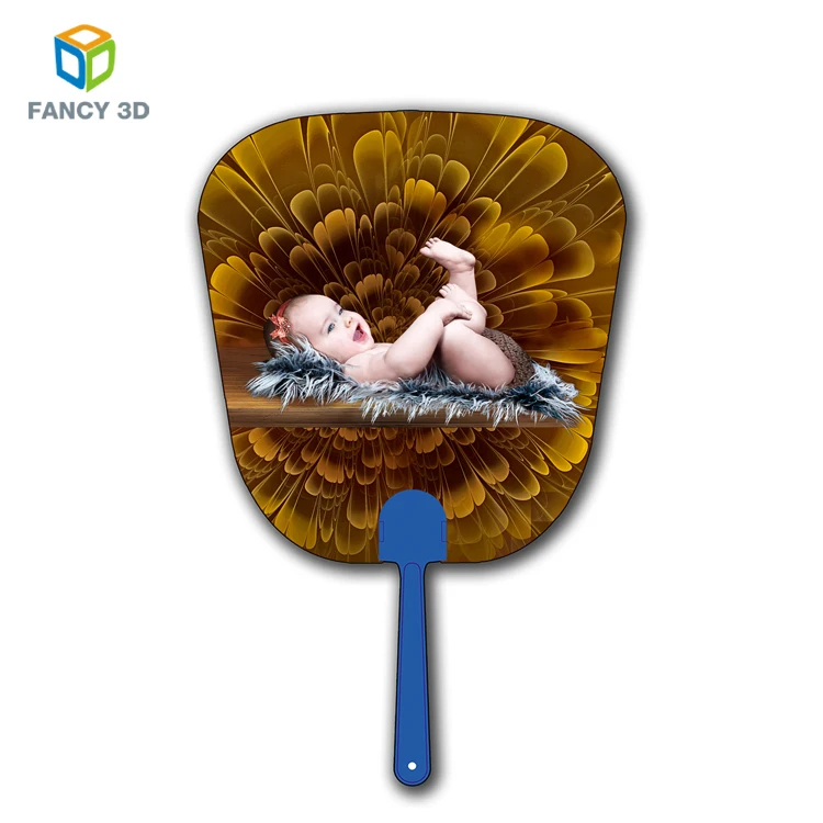 Zebulun 2018 Trending Products Baby Plastic PET PP 3D Lenticular Hand Fan For Gift
