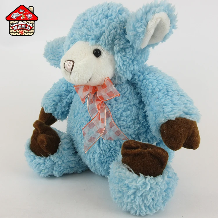 New designed fluffy lovely soft cotton plush sheep toy for babi doll