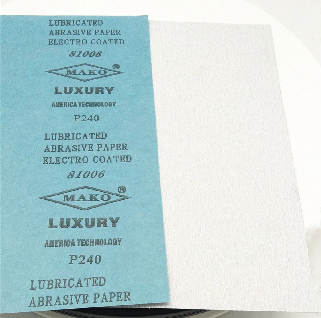 dry abrasive stearate coating sandpaper with latex paper backing for wood and metal sanding