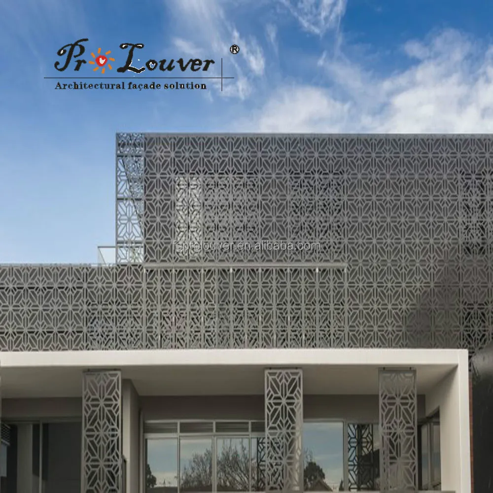 aluminum perforated engraved laser cutting decoration panel for curtain wall