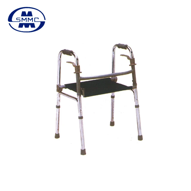 
Lightweight Aluminum Adjustable two Paddle walker with Seat for the Elderly adults 