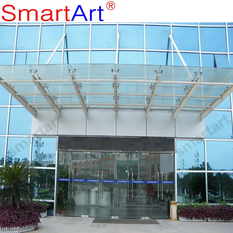 Entrance Glass Awning Canopy for hotel