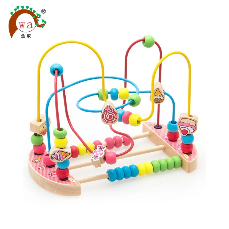 Educational puzzle games toy String bead Round bead toy