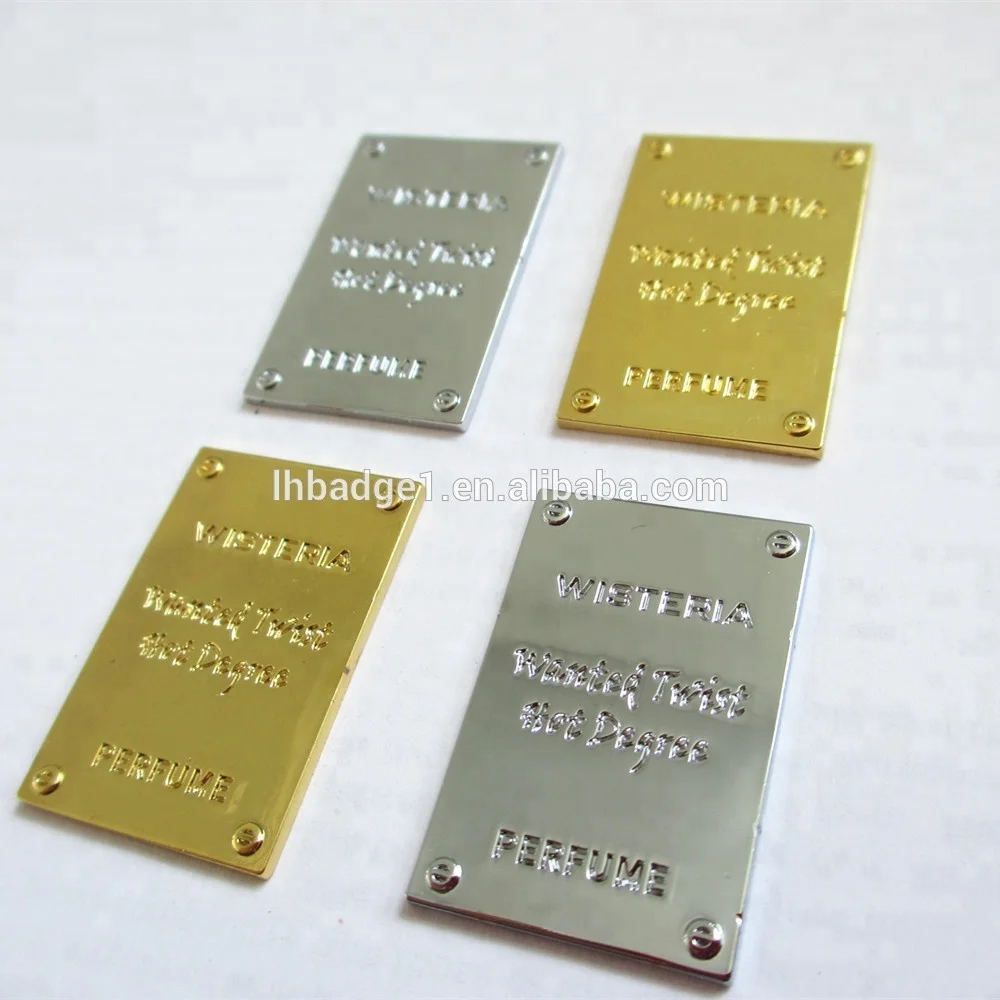 plating gold olive oil bottle sticker metal zinc alloy curved label for wine bottle body