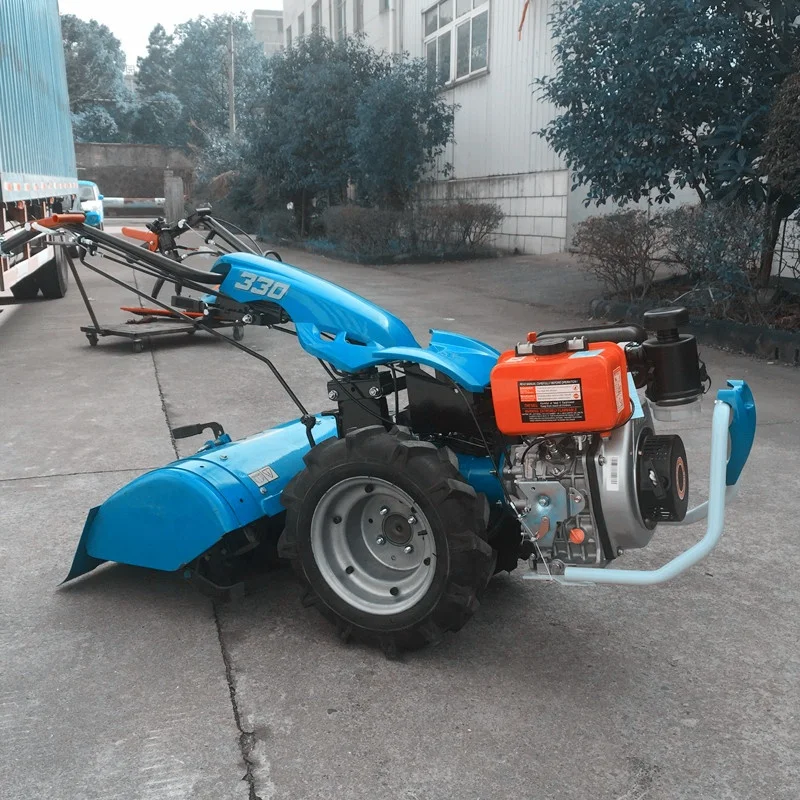 Manual Start Agricultural Walking Tractor Rotavator