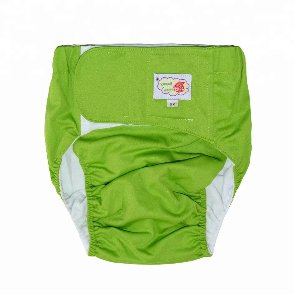 Waterproof and reusable adult cloth diaper pants suede cloth liner