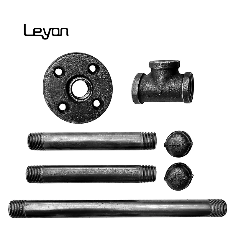 1/2 inch cap wrought iron pipe design bookshelf  threaded coupling flanges for custom floating shelves