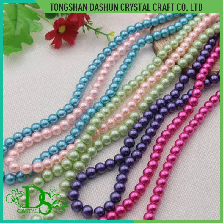 Glass pearl beads 6mm 8mm 10mm wholesale beads