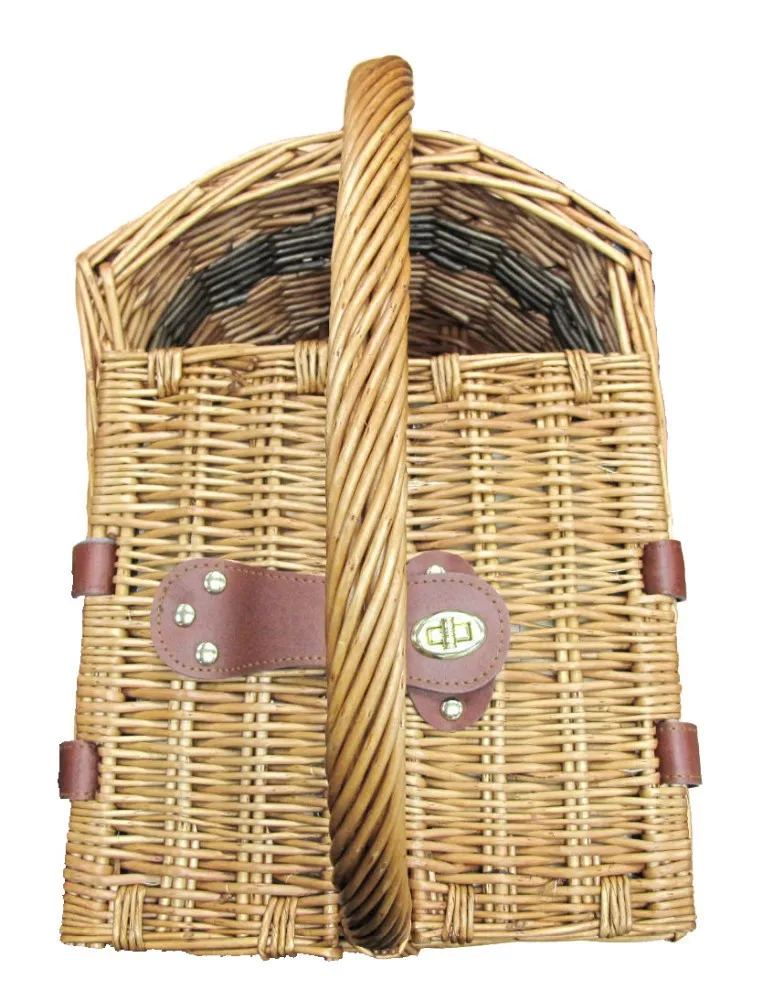 
wicker picnic basket for 2 person 
