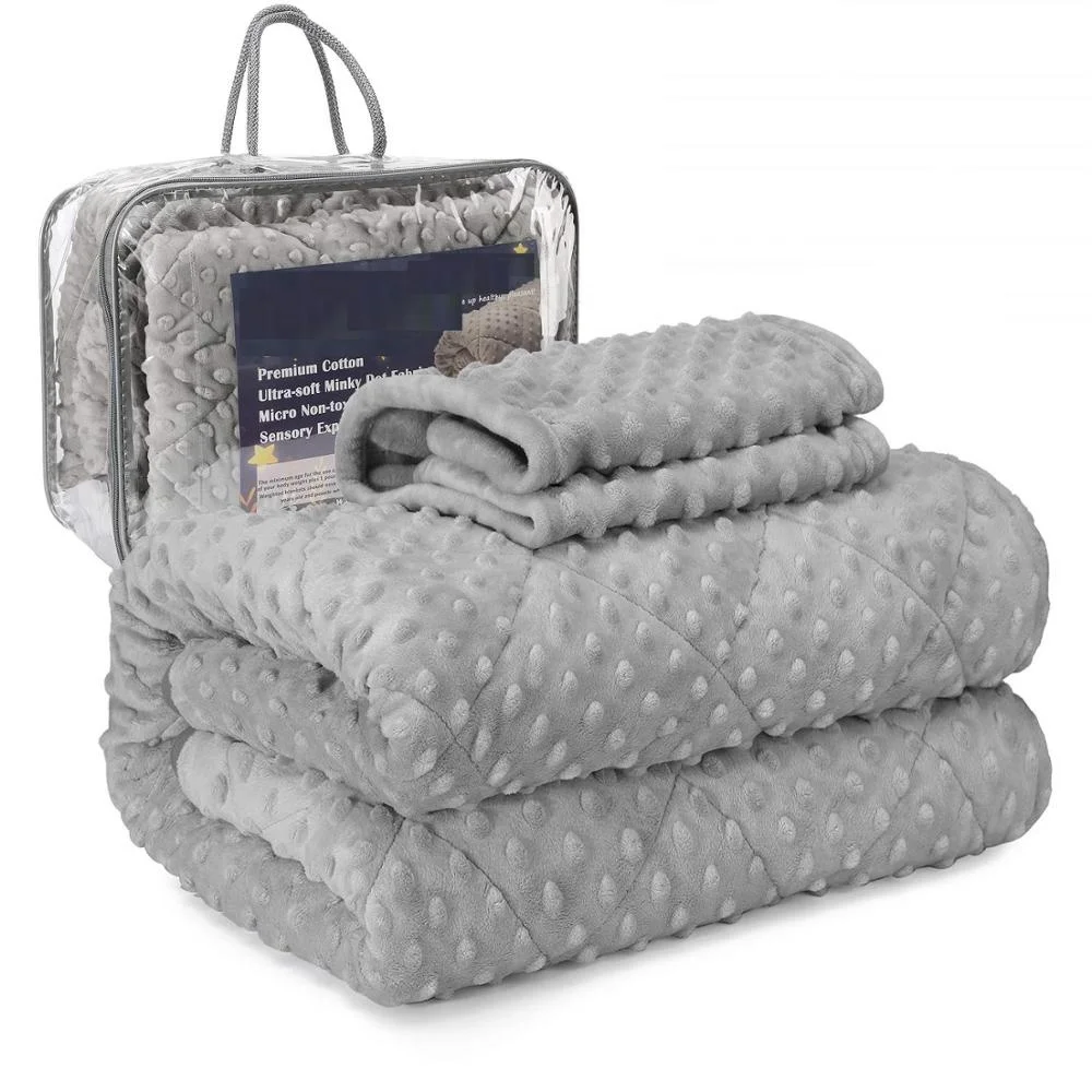
5lbs 36x48 inch Double Use Baby Weighted Blanket pinky soft Glass beads Sensory Calming Comfort Weighted Blanket for kids gray 
