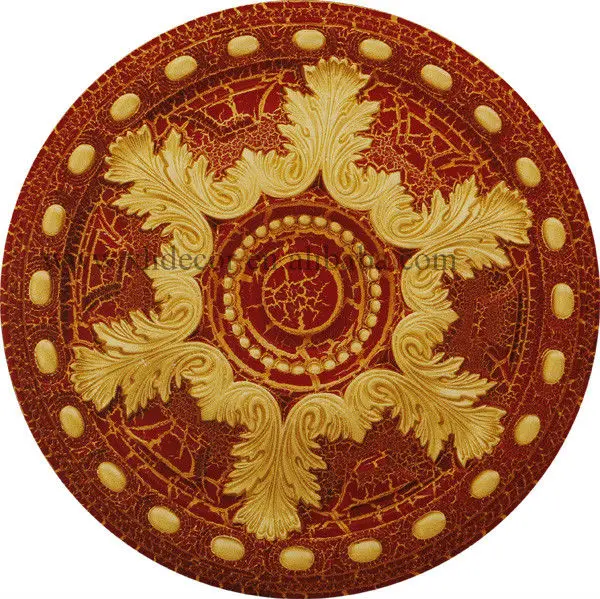 
Antique gold in red lacquer tone ceiling medallion 