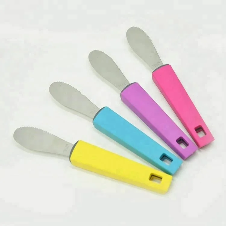 
Wholesale Stainless Steel Butter Knife kitchen gadgets Colorful PP Handle 