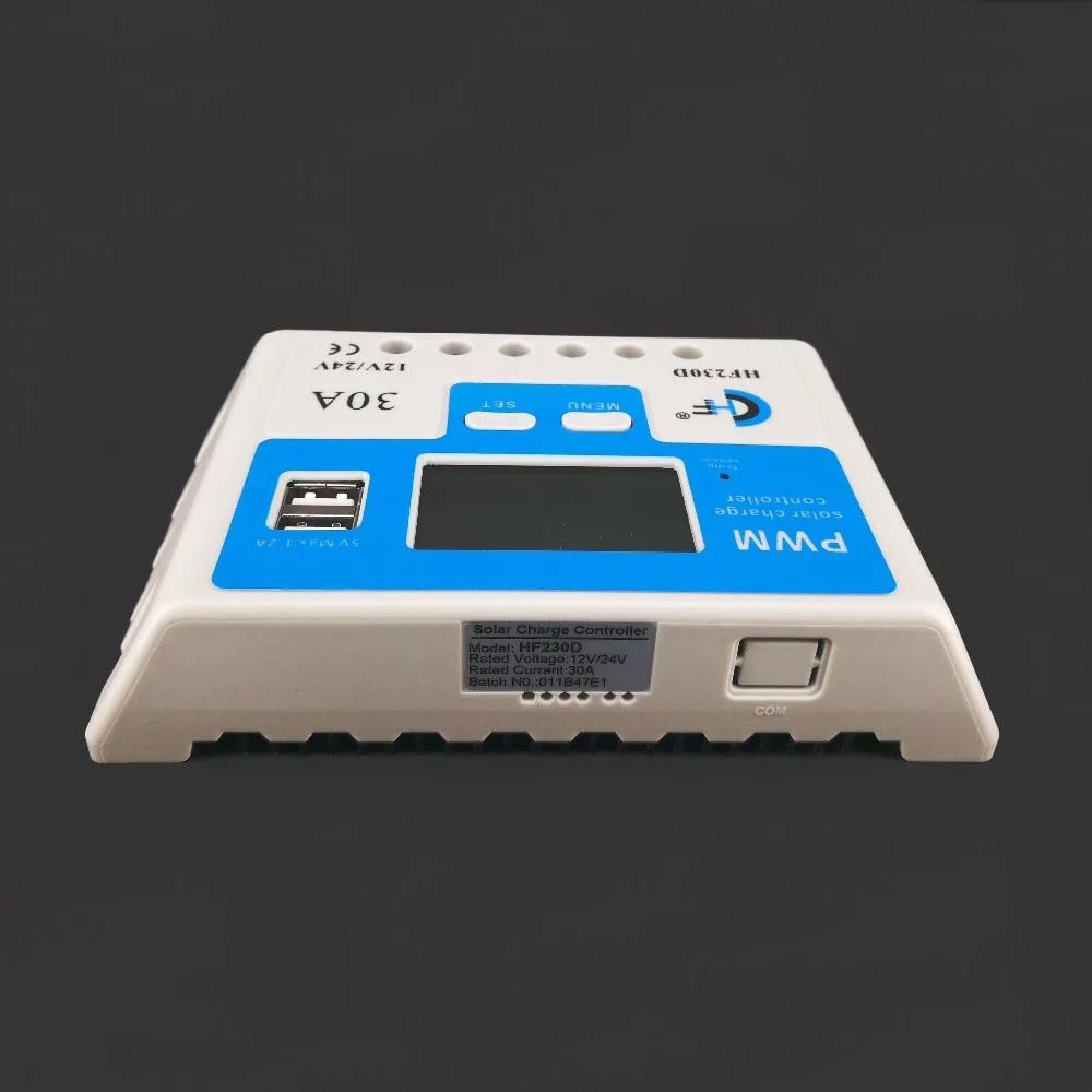 Fast Charging NEW 30A 12/24V HF230D PWM charge controller solar USB output