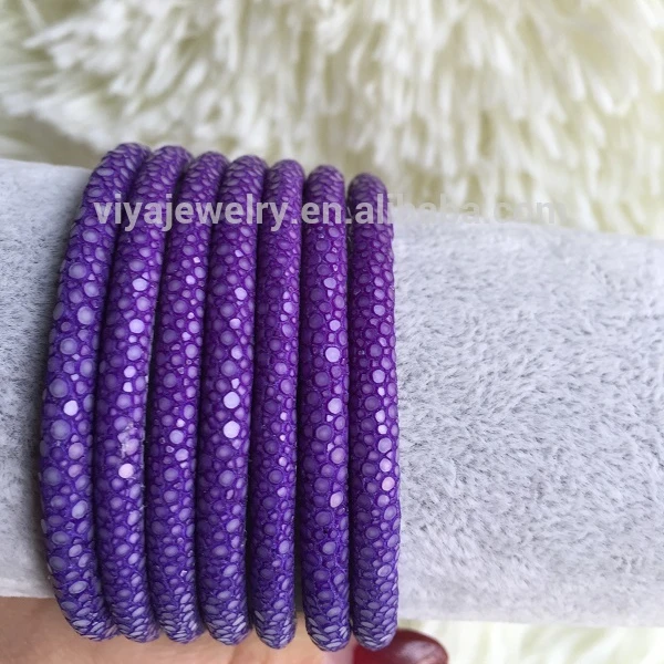 High End Quality Genuine Orange Color Stingray Leather Cord For jewelry component