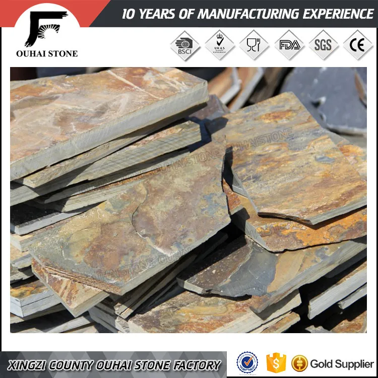 Useful paving stones natural rusty outdoor flagstone flooring