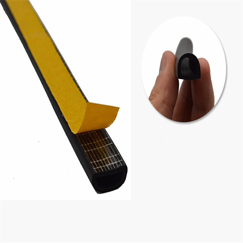 semicircle self-adhesive EPDM rubber foaming sealing strip