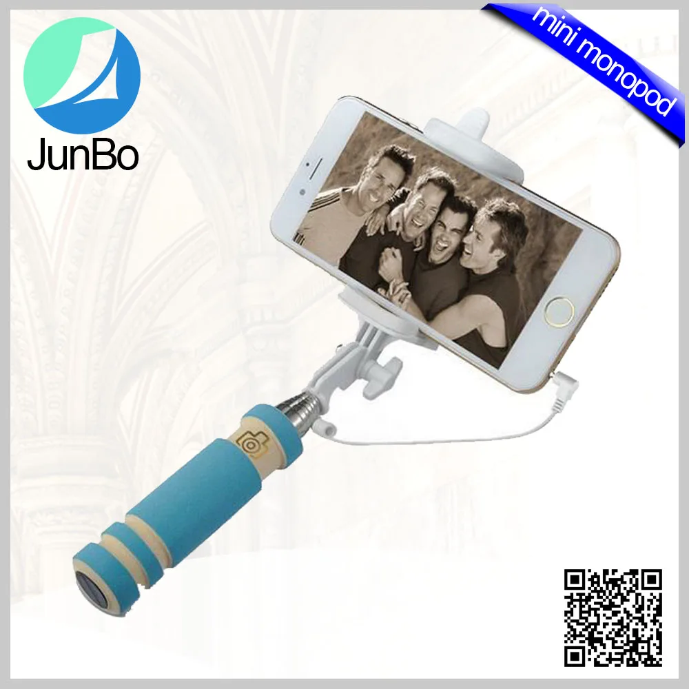 Горячий Продавать с Новых Универсальных Продуктов Питания Селфи Палка для Мобильного Телефона с Кабелем