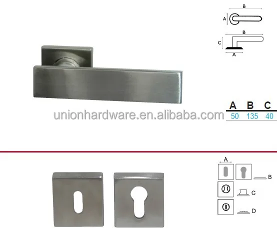 Decorative modern stainless steel door handle,interior door handle,modern door handle