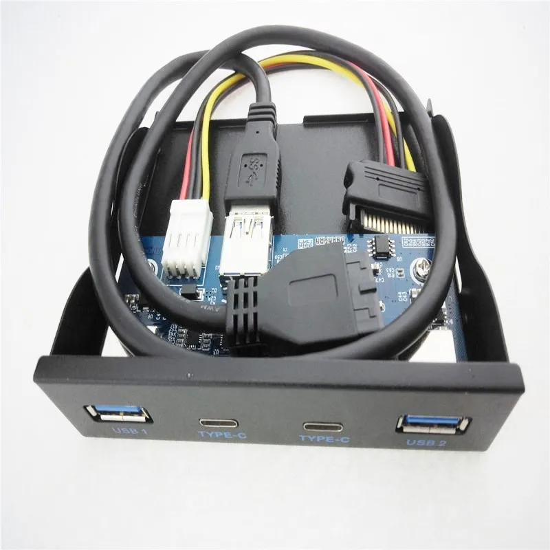 USB 3 0 2 порта + 1 Тип C 5 дюймов передней панели концентратор с 19 Pin разъем & 2ft Кабель-адаптер