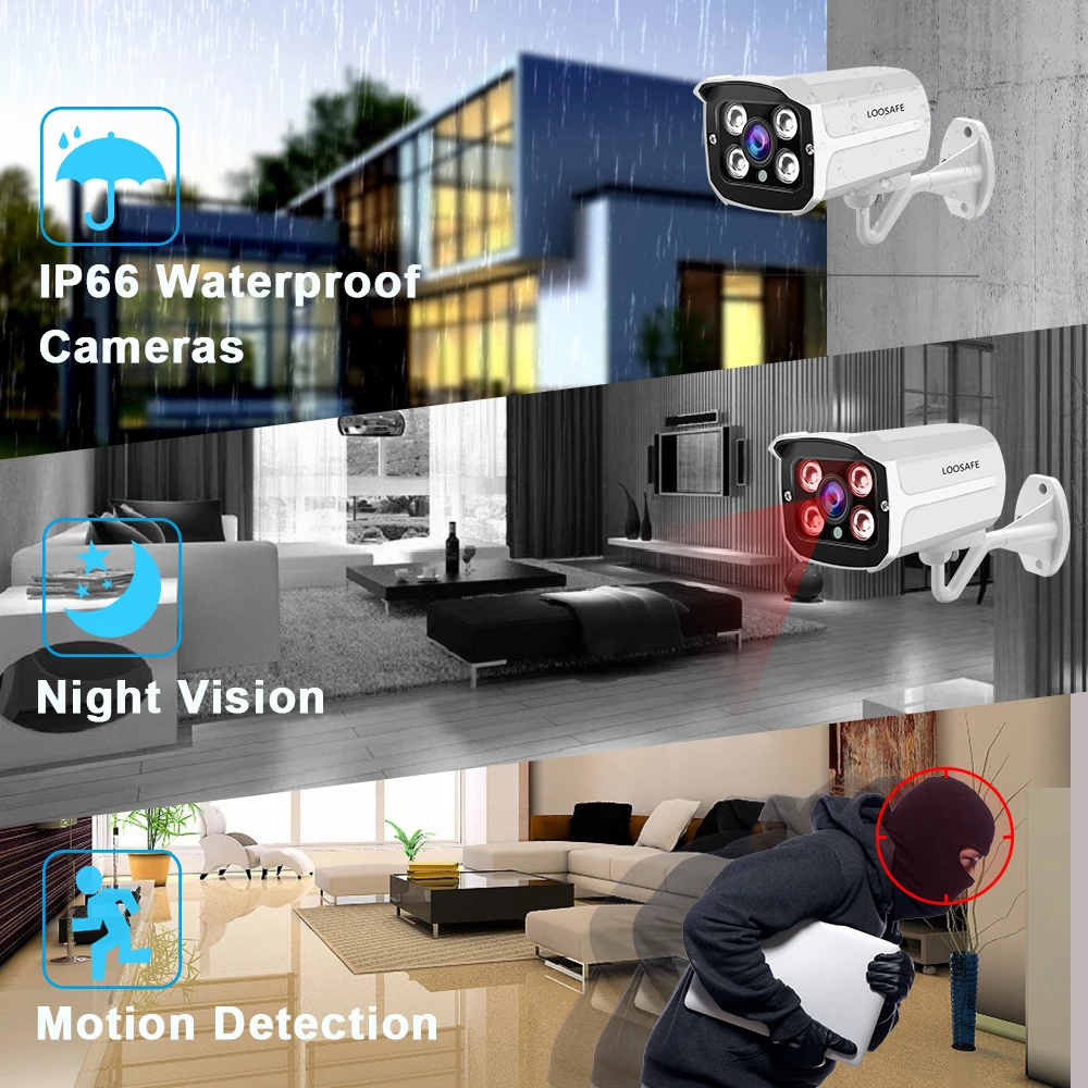 DIY 16CH 5MP  P2P POE IP camera NVR Kit 5 Megapixel HD CCTV Camera System H.265x POE Camera NVR Kit