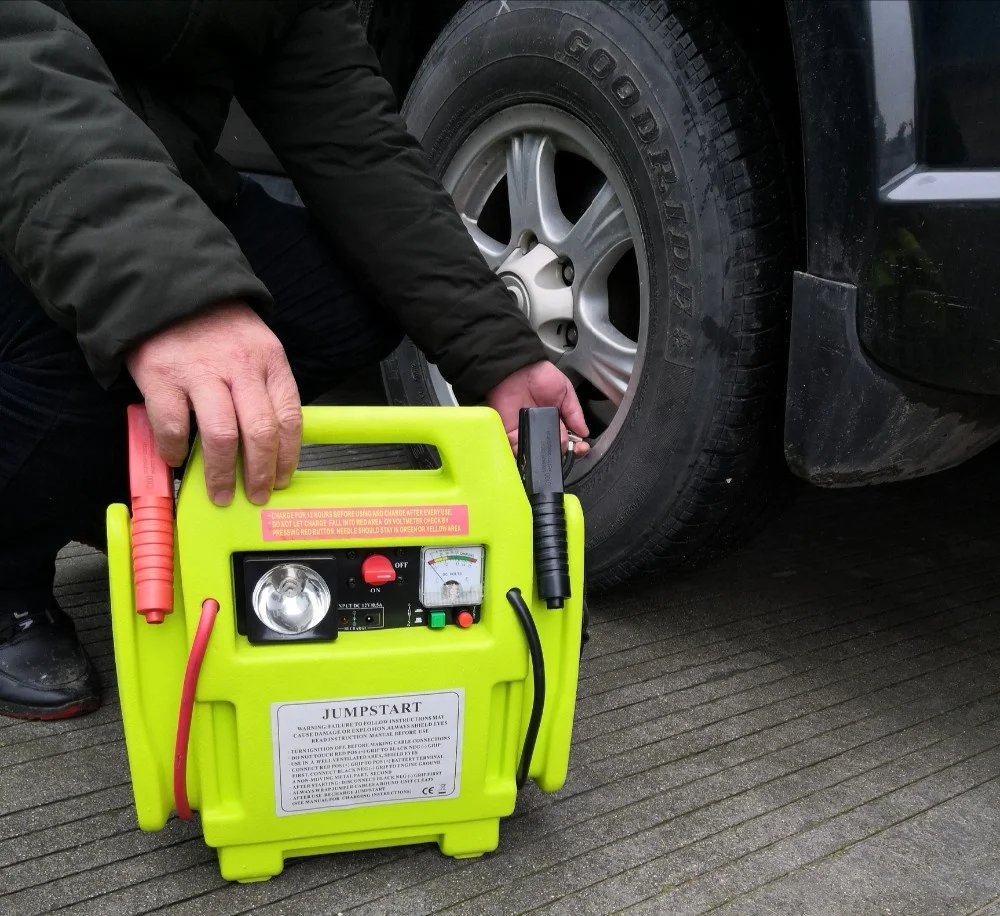 12V jump starter with air compressor multi-functional power station emergency car jump starter