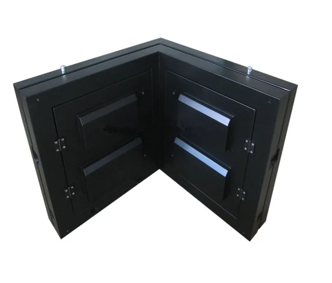 High quality P10 Indoor & Outdoor Seamless L Shape 90 degree Corner LED Display Screen