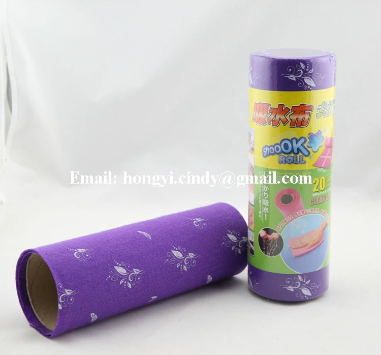 Perforated tear off viscose/polyester super absorbent nonwoven fabric printed kitchen cleaning cloth rolls