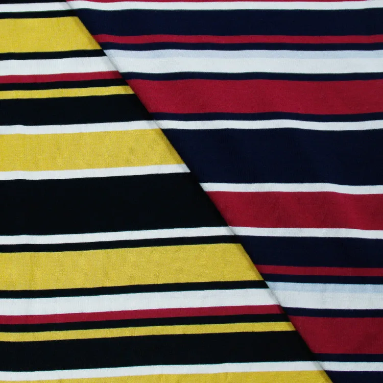 Wholesale Stock Lot Custom 1*1 Spandex Yarn Dyed Cotton Stripe Fabric
