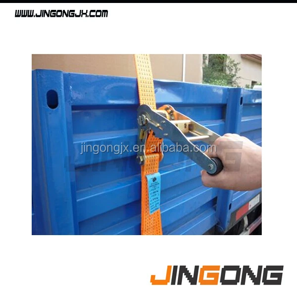 Top Selling Heavy Ratchet Shackle Straps with J Hook and Keeper CE Approved