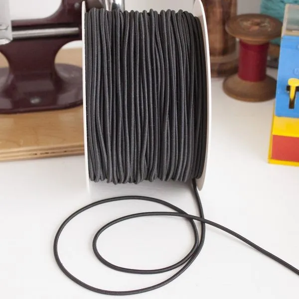 Черный ударный шнур 3 мм/эластичный шнур для одежды/резиновый шнур для катушек