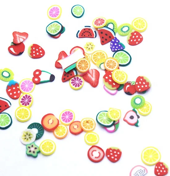 
Diy Phone Slime Accessories Fruit Soft Pottery Small Accessory Slime Parts Charms 