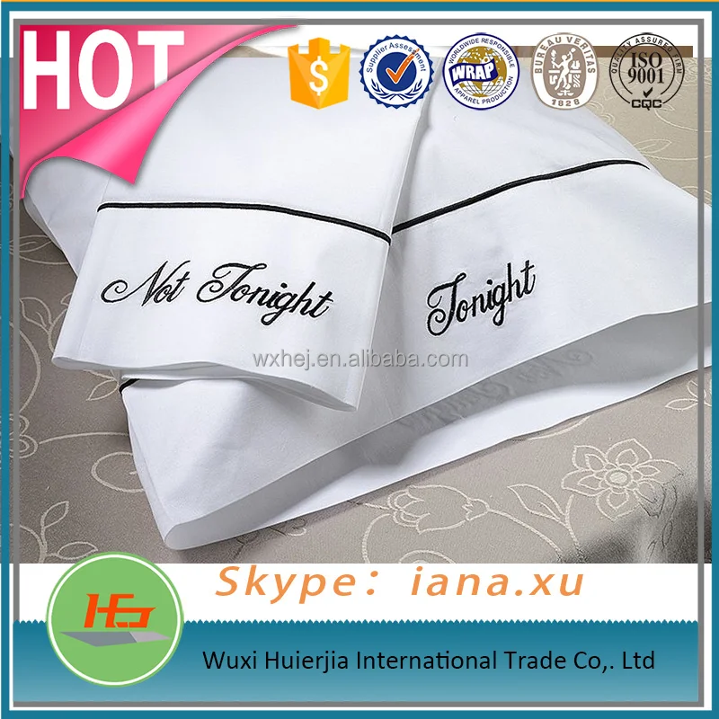 Белый queen size hotel вышитые наволочки