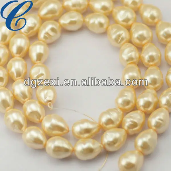 Vintage Large Baroque Glass Pearl Beads