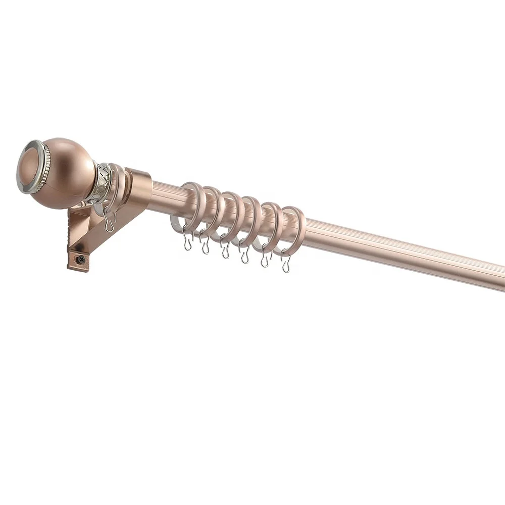 Bangladesh decorative aluminum alloy length 5m curtain rod with ceiling brackets
