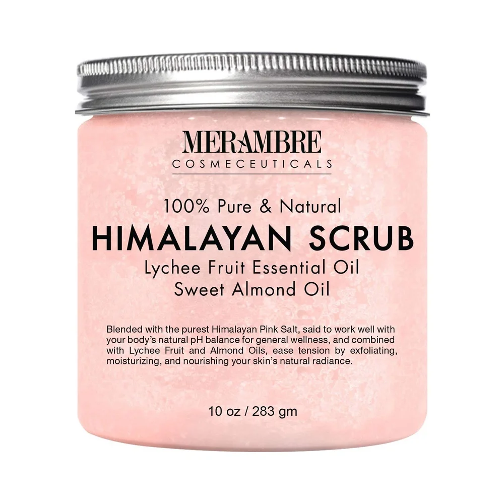 OEM Private Label Organic Moisturizing Acne Essential Oil Himalayan Salt Scrub Body Scrub Exfoliator Foot Facial Face Scrub