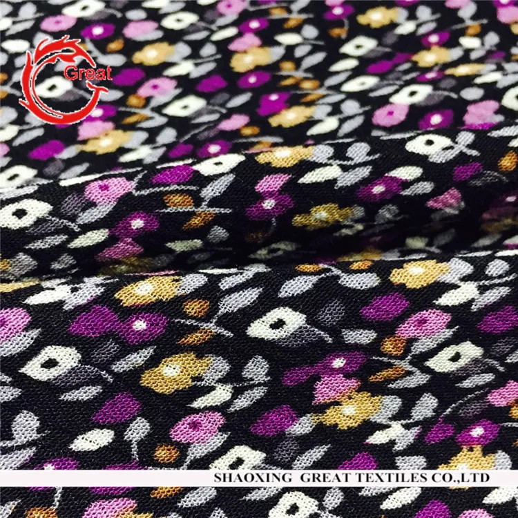 print crepe viscose fabric for dress