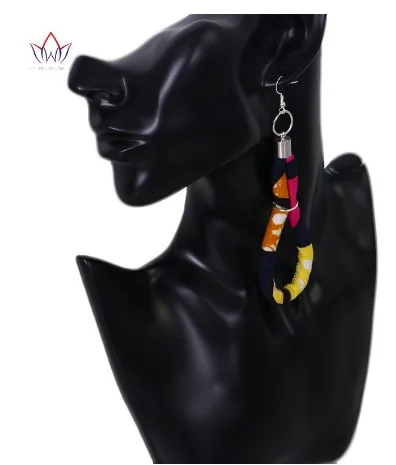 2019 новые стильные разноцветные этнические серьги Анкара, серьги с Африканским принтом Утренней славы из ткани, ювелирные изделия, серьги для женщин WYB346