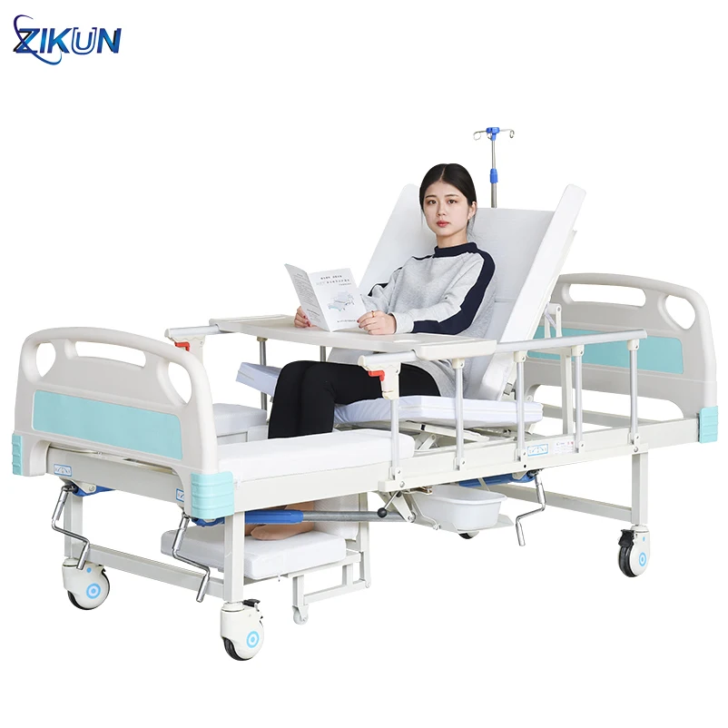 
Factory Price Adjustable 8 functions Manual Hospital Medical Bed 