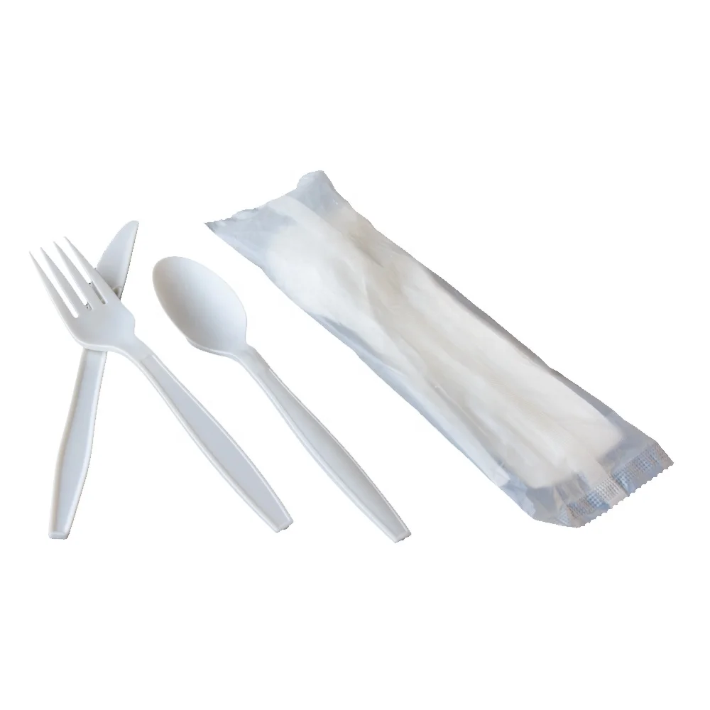 eco friendly compostable 7 take away fork spoon knife 100% biodegradable disposable pla cutlery set