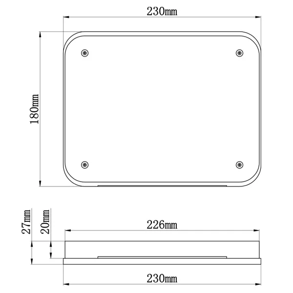 OEM Truck Trailer Led Lateral Lamp Fire Engine Ambulance Surface Warning Flashing Light Rectangle Ambulance light