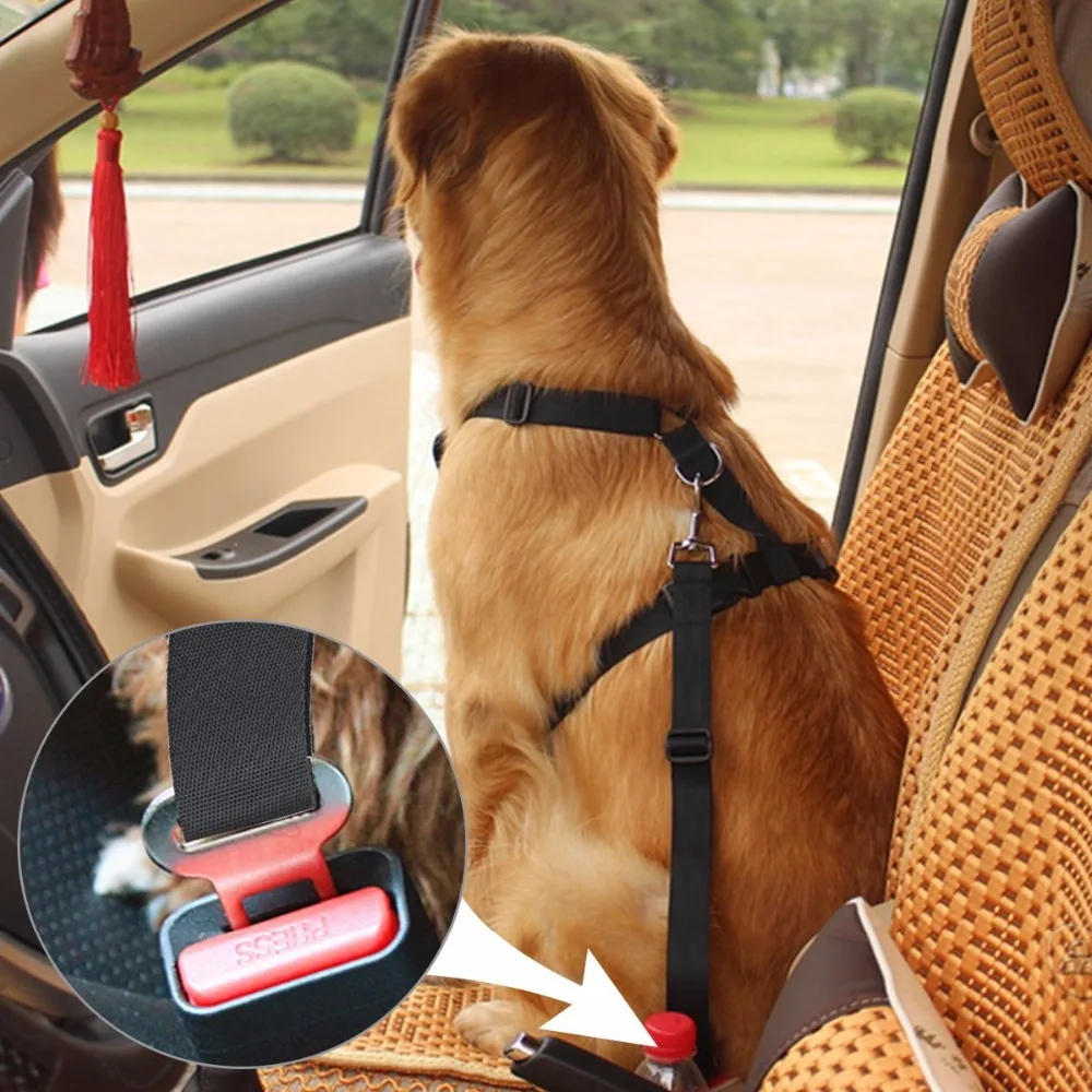 Adjustable Dog Nylon Car Seat Belt Cat Safety Leads Harness Vehicle Pet Dog Seat Car Seatbelt Harness Belt