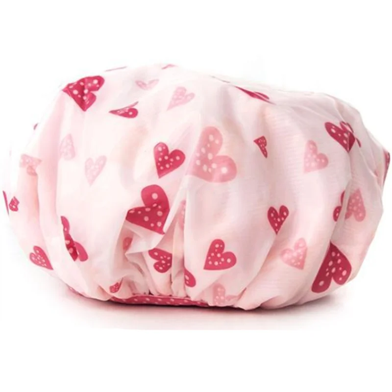 
Custom 2020 New Creative Design Shower Cap Waterproof Peva Double Layers Printing Shower Cap 