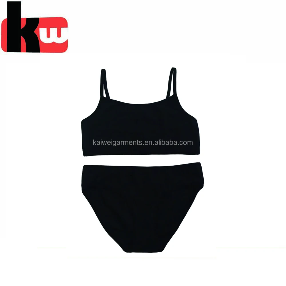 Young Girl Underwear Basic Style Bra Panties Sets Teenage Cotton Bra Set