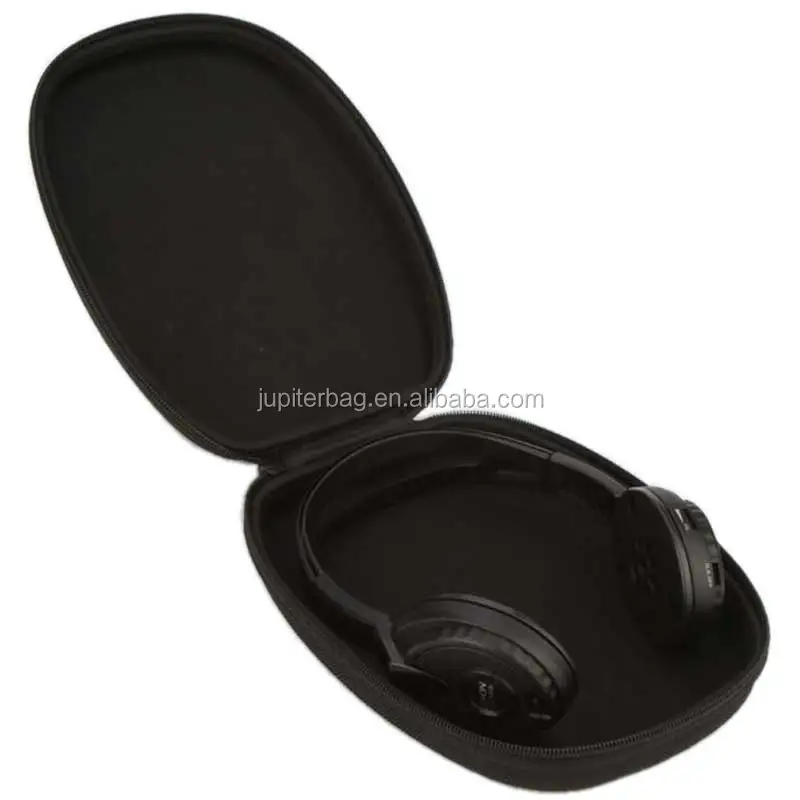 eva headphone zipper case organizer with pvc logo