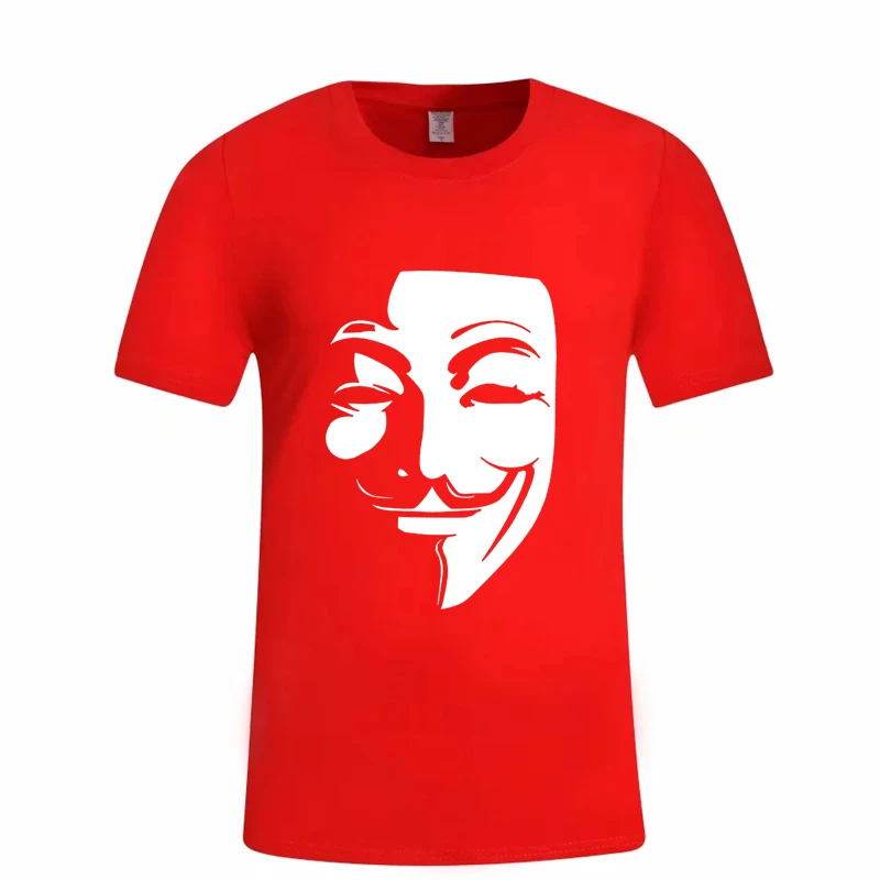 2022 China Wholesale Custom made summer fashion import V for  Vendetta Movie men  Printed  t shirts Short sleeve